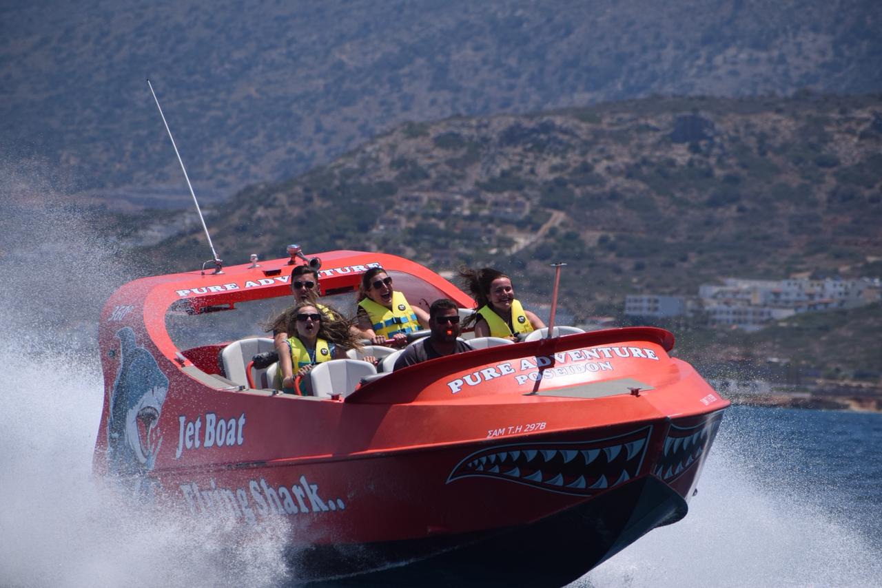 Jet boat adrenaline experience in Crete